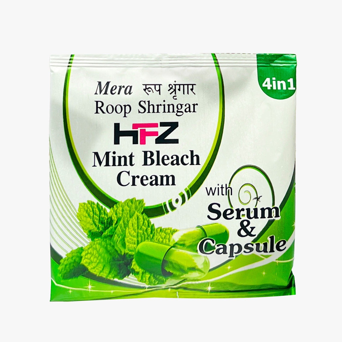 HFZ Mint Bleach Cream with Serum & Capsule (4-in-1)