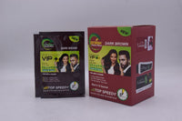 ZETASH VIP+ Hair Color Shampoo – Dark Brown | 5-Minute Hair Color | Color & Care | 20ml x 10 Sachets
